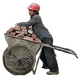 A Construction Worker in Boten by Asienreisender